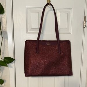 Kate Spade Glittery Burgundy Tote
